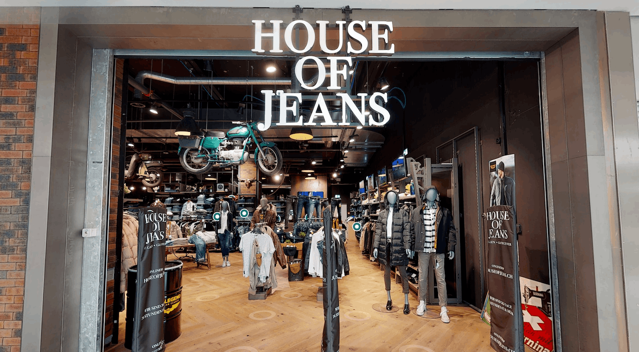 3D-Rundgang House of Jeans Glattzentrum — virtueller Boutique-Rundgang